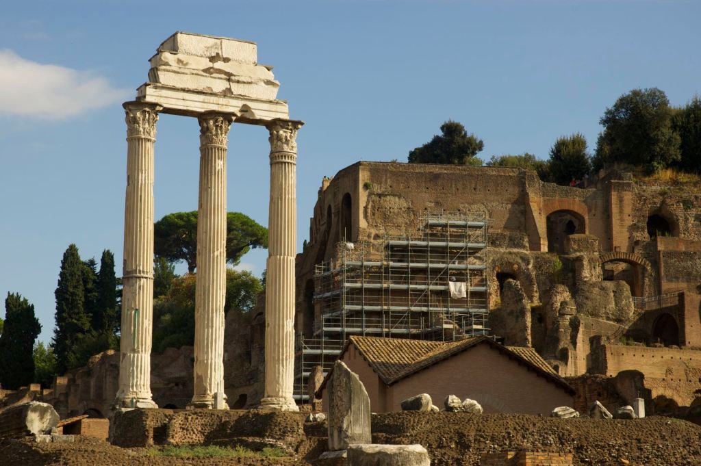 Forum Romanum (Latin) or Foro Romano (Italian) near the Colosseum