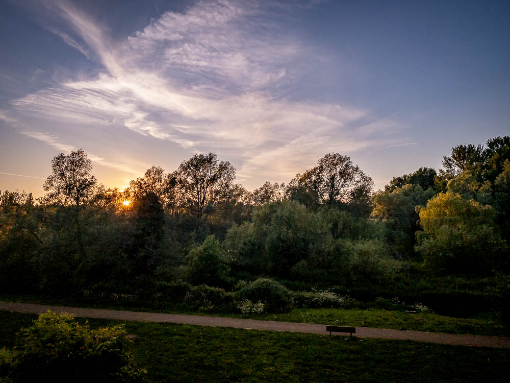 Random Photo Wednesday: A view on Bingley Island and the Stour in Canterbury as the sun sets