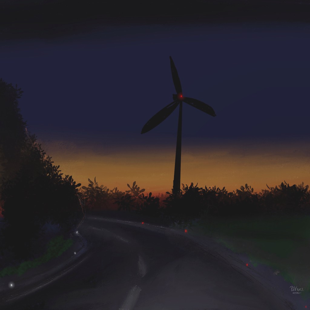 Night time driving – a&nbsp;drawing