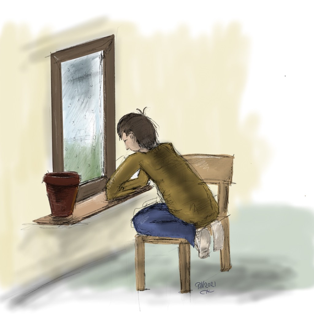 Looking out on a rainy day – A&nbsp;Drawing