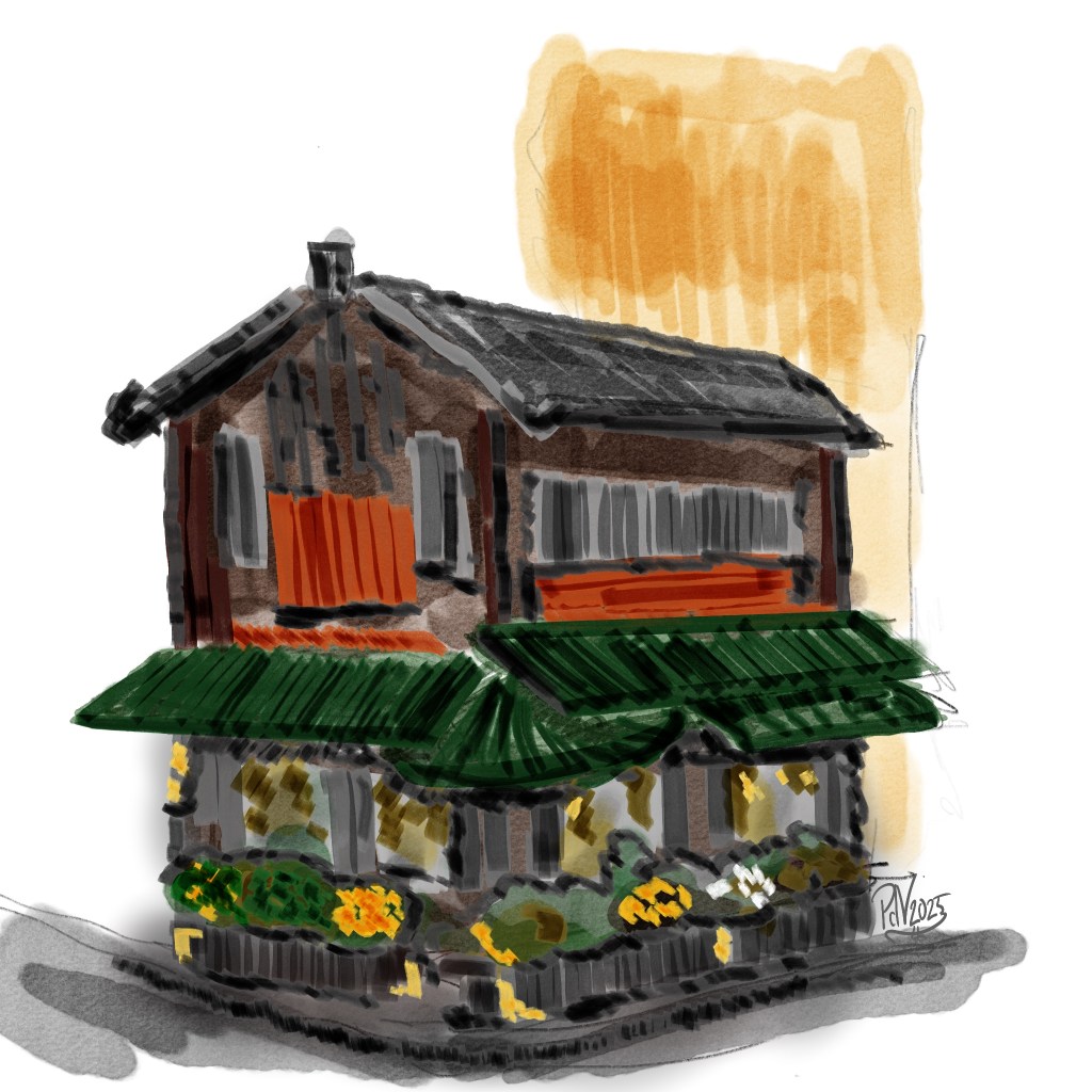 A Small Japanese Vegetable Shop – A&nbsp;Drawing